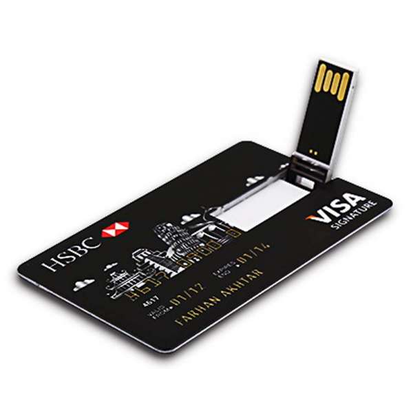 Plastic Business Credit Card USB Stick 16GB Full Color Printing