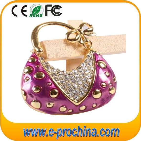 Lady Handbag Jewellery USB Flash Drive Premium Quality Rhinestone USB Pen Drive (ES520)