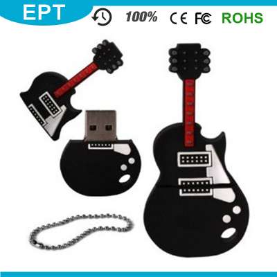 Customized Logo PVC USB Pen Drive Guitar Shaped USB Flash Drive (EG523)