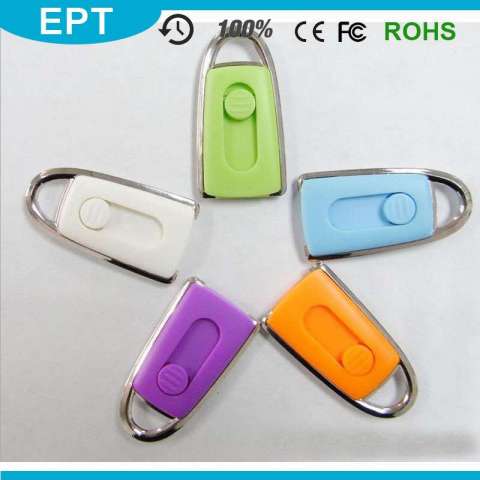 Green Plastic Slide Pushing Mini USB Flash Drive (EP254)