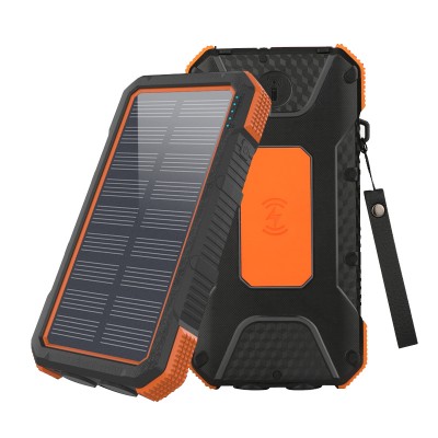 Triple USB solar power bank 20000mah wireless QC 3.0 fast charge power banks for all phone